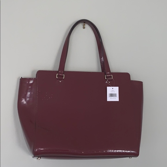 Kate Spade Cherrywood Ellisa Bristol Drive Croc Red Embossed Tote Bag - Picture 2 of 5